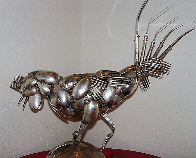 Coq, sculpture de Roland Issenlor